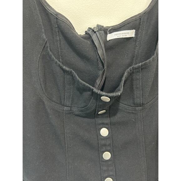 Peppermayo Black Button-Front Maxi Dress - Picture 4 of 14